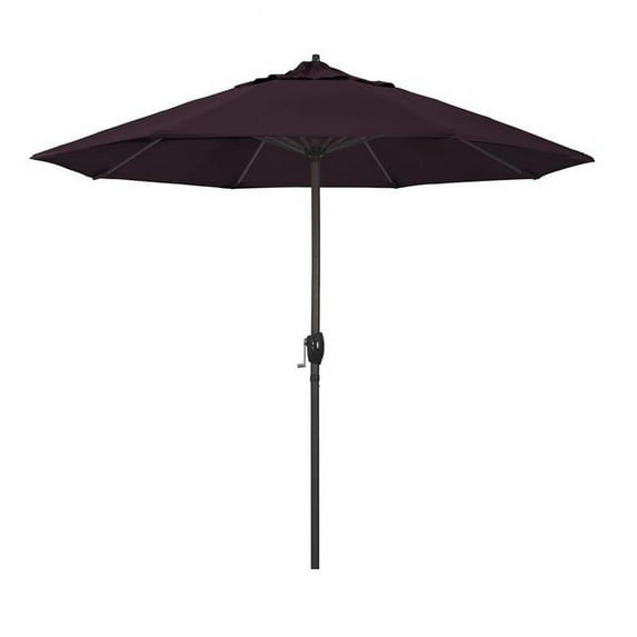 California Umbrella Casa Series Patio Market Umbrella in Pacifica with Aluminum Pole Aluminum Ribs Auto Tilt Crank Lift