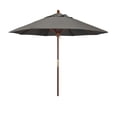 thumbnail image 1 of California Umbrella  9' Round Marenti Wood Frame Patio Umbrella with Pacifica Fabric, Base Not Included Taupe, 1 of 3
