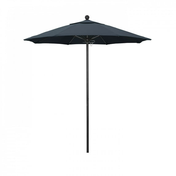 California Umbrella 96" Blue Solid Print Octagon Market Patio Umbrella