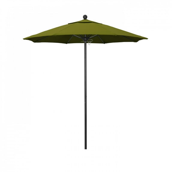 California Umbrella 96" Green Solid Print Octagon Market Patio Umbrella