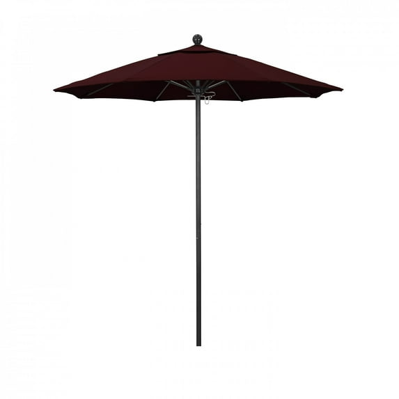 California Umbrella 96" Red Solid Print Octagon Market Patio Umbrella