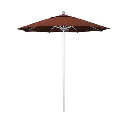 California Umbrella ALTO758002-5440 Venture Silver Market Umbrella, Terracotta - 7.5 ft. x 8 Ribs