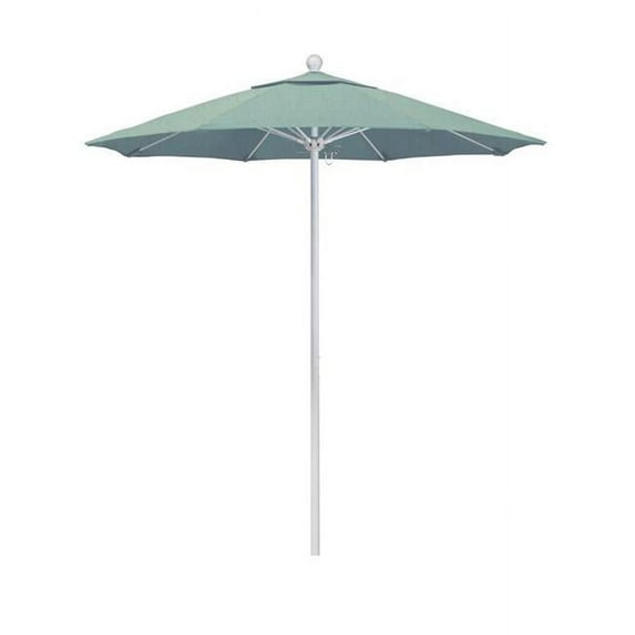 California Umbrella ALTO758170-5413 Venture White Market Umbrella, Spa - 7.5 ft. x 8 Ribs