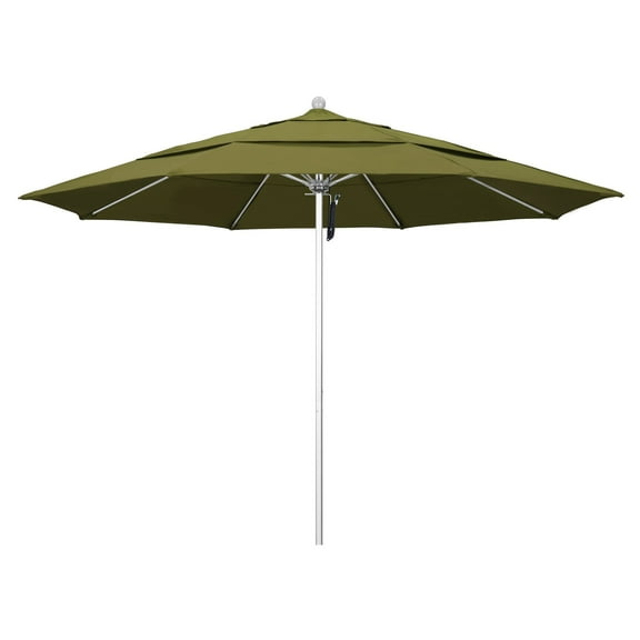 California Umbrella Anodized Silver Finish Aluminum 11-foot Round Outdoor Umbrella Palm