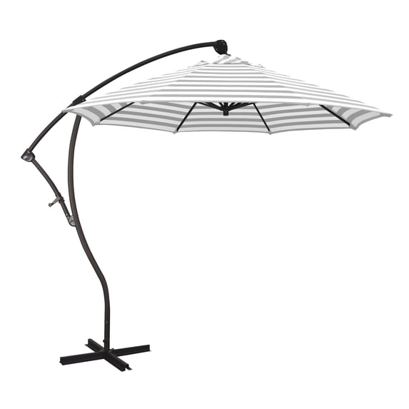 California Umbrella Bayside 9' Offset Crank Olefin Patio Umbrella, Multiple Colors
