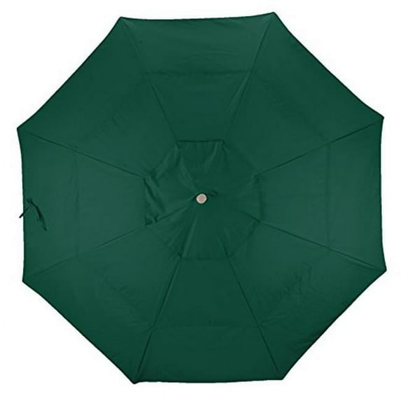California Umbrella C118-5446-DWV 11 ft. Round Replacement Canopy Cover in Sunbrella Forest Green Olefin Umbrella