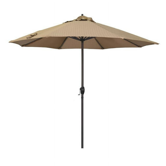 California Umbrella Casa Series Patio Market Umbrella in Olefin with Aluminum Pole Aluminum Ribs Auto Tilt Crank Lift