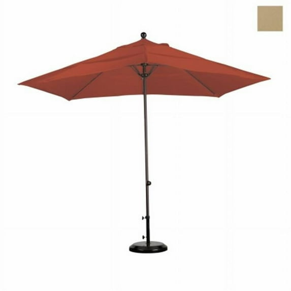 California Umbrella EZF118-5468-DWV 11 ft. Fiberglass Market Umbrella EasyLift No Crank No Tilt Bronze-Camel