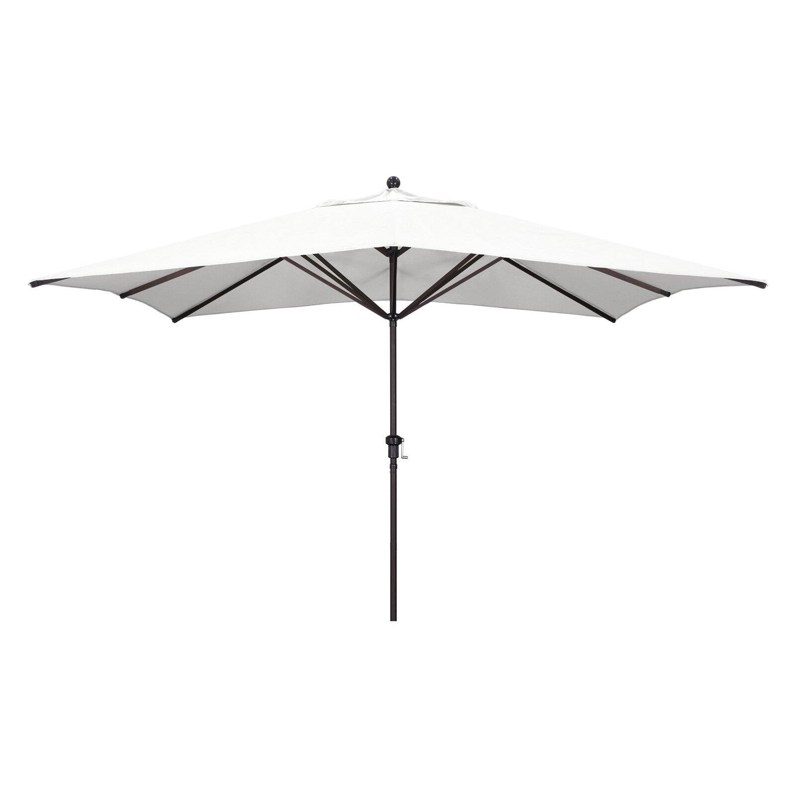 California Umbrella GS1188S117-5404 11 ft. x 8 ft. Rectangular Aluminum  Market Umbrella Bronze-Sunbrella-Natural