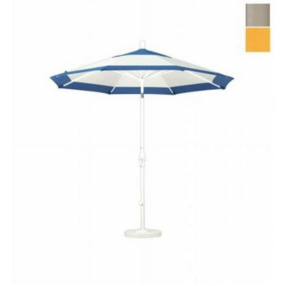California Umbrella GSCU908913-F25 9 ft. Aluminum Market Umbrella Collar Tilt - Sand-Olefin-Lemon