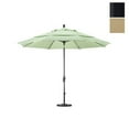 thumbnail image 1 of California Umbrella GSCUF118705-5468-DWV 11 ft. Fiberglass Market Umbrella Collar Tilt DV Matted Black-Sunbrella-Camel, 1 of 2