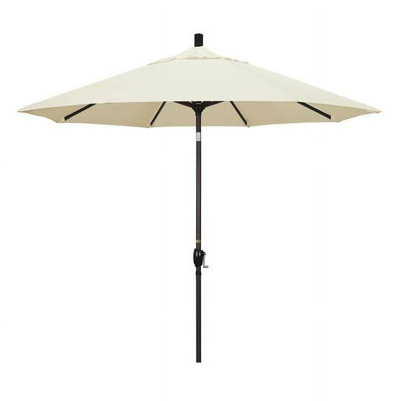 California Umbrella GSPT908117-SA53 9 ft. Aluminum Market Umbrella Push Tilt - Bronze-Pacifica-Canvas