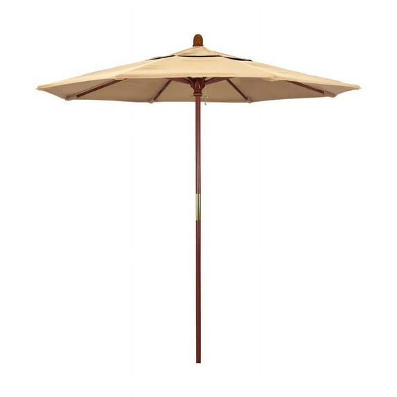 California Umbrella Grove Series Patio Market Umbrella in Olefin with Wood Pole Hardwood Ribs Push Lift