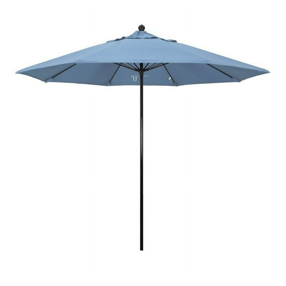 California Umbrella Oceanside 9' Black Market Umbrella in Air Blue