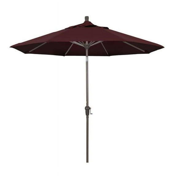 California Umbrella Sunset Series Patio Market Umbrella in Pacifica with Aluminum Pole Aluminum Ribs Auto Tilt Crank Lift