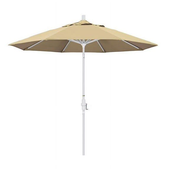 California Umbrella Tahoe Series Patio Market Umbrella in Pacifica with Aluminum Pole Aluminum Ribs Crank Lift