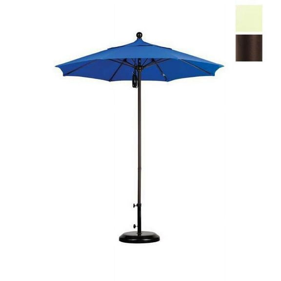 California Umbrella Venture 7.5' Bronze Market Umbrella in Natural