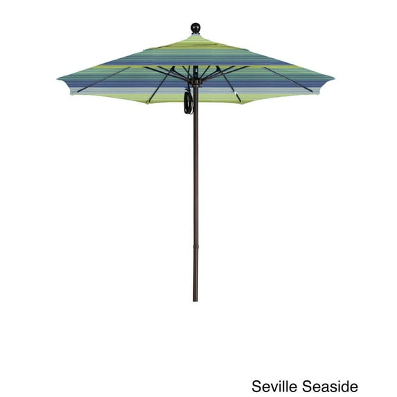 California Umbrella Venture 7.5' Bronze Market Umbrella in Seaside