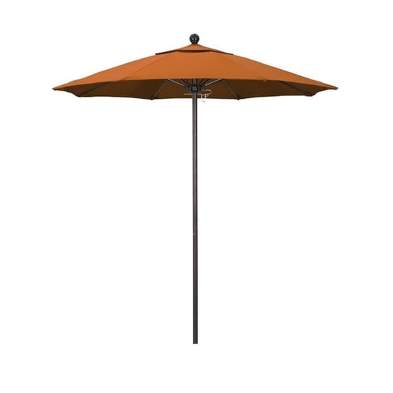 California Umbrella Venture 7.5' Bronze Market Umbrella in Tuscan