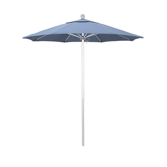 California Umbrella Venture 7.5' Silver Market Umbrella in Tuscan