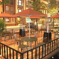 California Umbrella Venture 7.5' White Market Umbrella in Dolce Mango