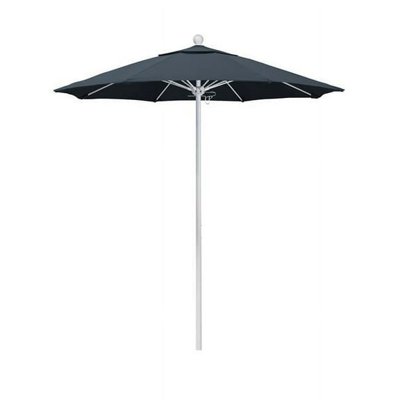 California Umbrella Venture 7.5' White Market Umbrella in Sapphire