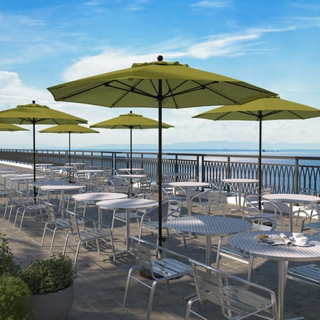 California Umbrella Venture 9' Bronze Market Umbrella in Macaw
