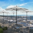 thumbnail image 1 of California Umbrella Venture 9' Bronze Market Umbrella in Natural, 1 of 5