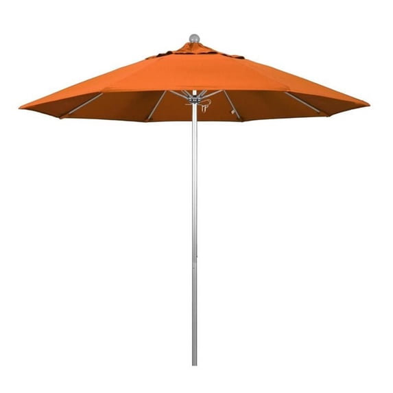 California Umbrella Venture 9' Silver Market Umbrella in Tuscan