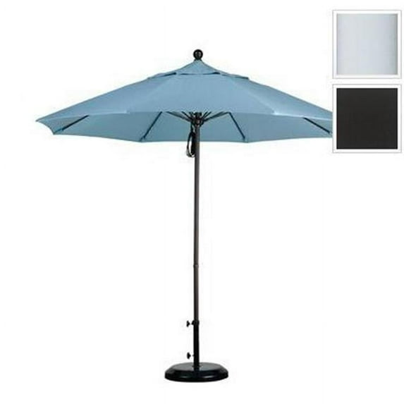 California Umbrella Venture 9' White Market Umbrella in Black