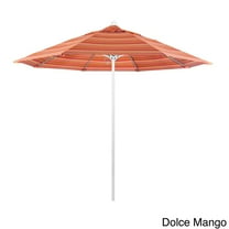 California Umbrella Venture 9' White Market Umbrella in Dolce Mango