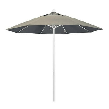 California Umbrella Venture 9' White Market Umbrella in Dove
