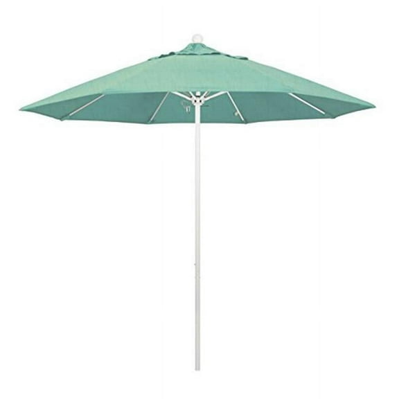 California Umbrella Venture 9' White Market Umbrella in Mist