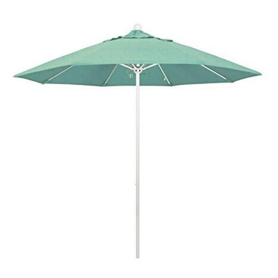 California Umbrella Venture 9' White Market Umbrella in Mist