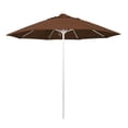 thumbnail image 1 of California Umbrella Venture 9' White Market Umbrella in Teak, 1 of 4