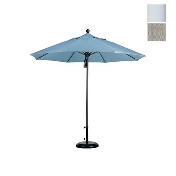 California Umbrella Venture 9' White Market Umbrella in Granite