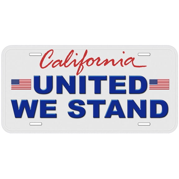 California United We Stand Novelty Car Auto License Plate