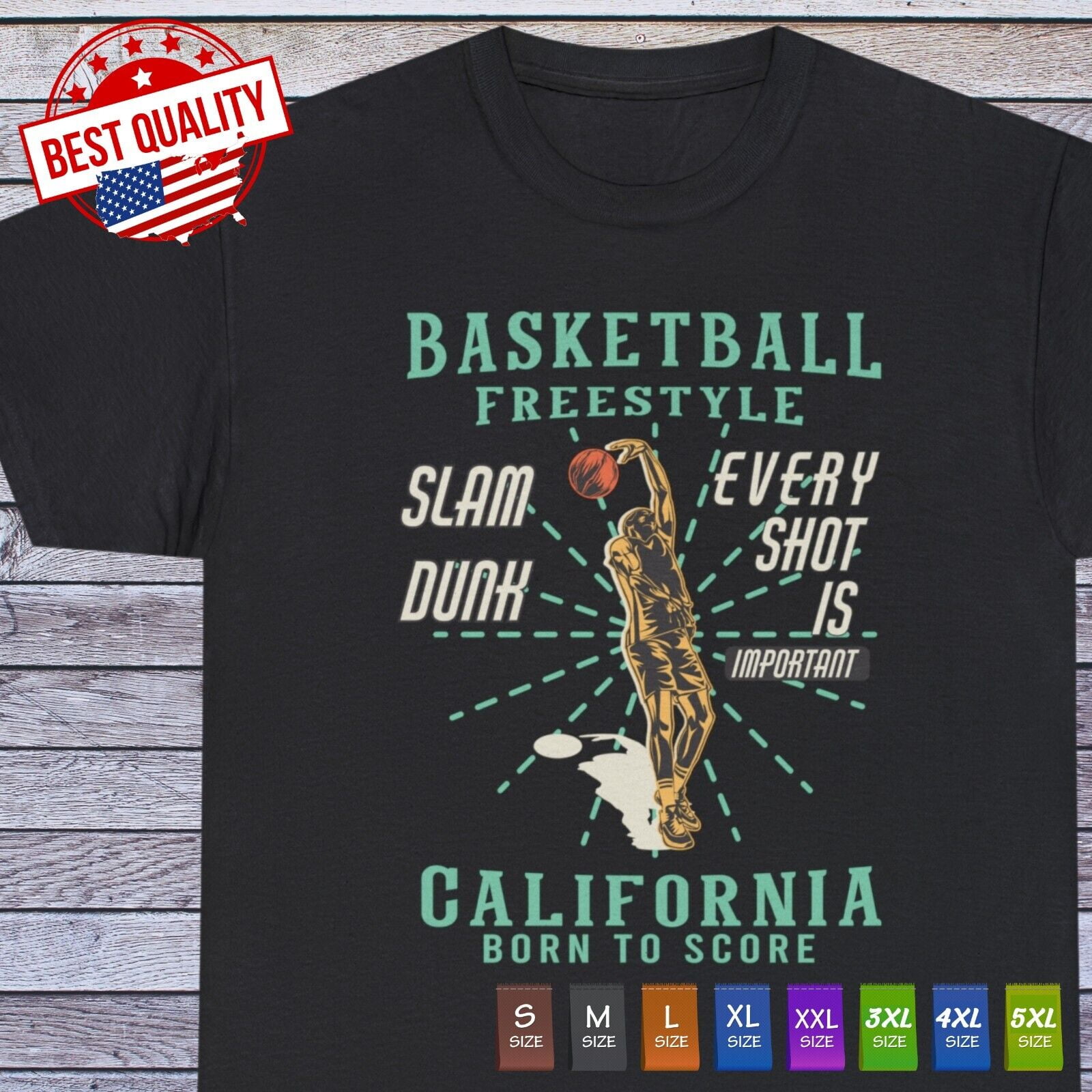 California Urban Freestyle T Shirt Basketball Urban Graphic Tee