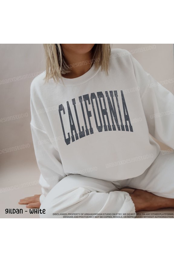 California Varsity Style Retro West Coast Travel Souvenir Gift Sweatshirt