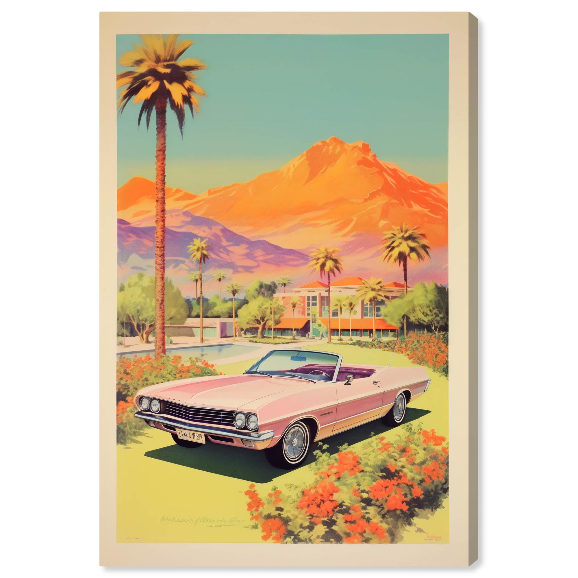California Vibes Miami Inspired Canvas Art Print, 10" x 15"