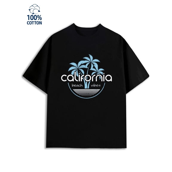 California Vibes Tee mens Los Angeles 180G 100% Cotton black graphics 79 Basic Unisex Shirt Graphic Tee tshirts Casual Unisex Shirt Printed tshirts Fashion Unisex Shirt Graphic Tee tshirts