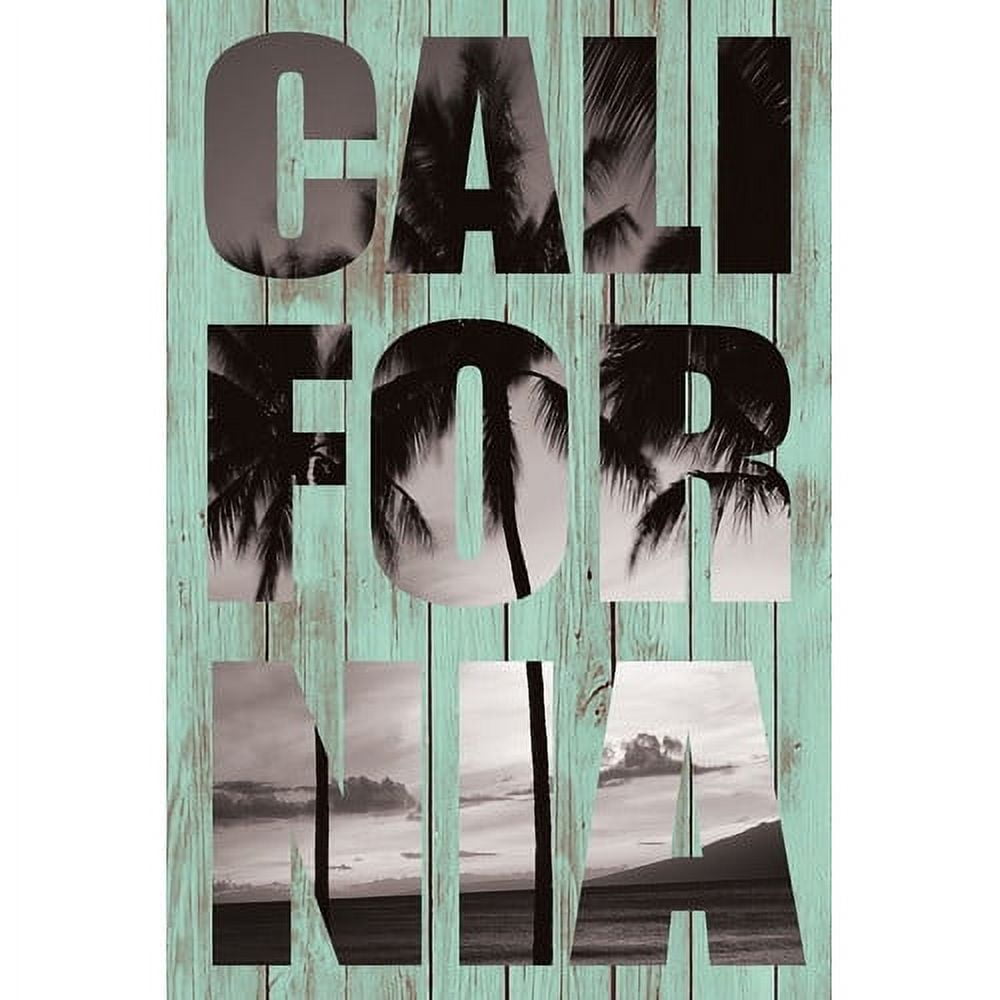 California View Multicolor Canvas Print with Wood Frame