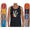 thumbnail image 1 of California Vintage Bear Hand Tank Top Print Mens Tank Outfit Color Red Large, 1 of 2