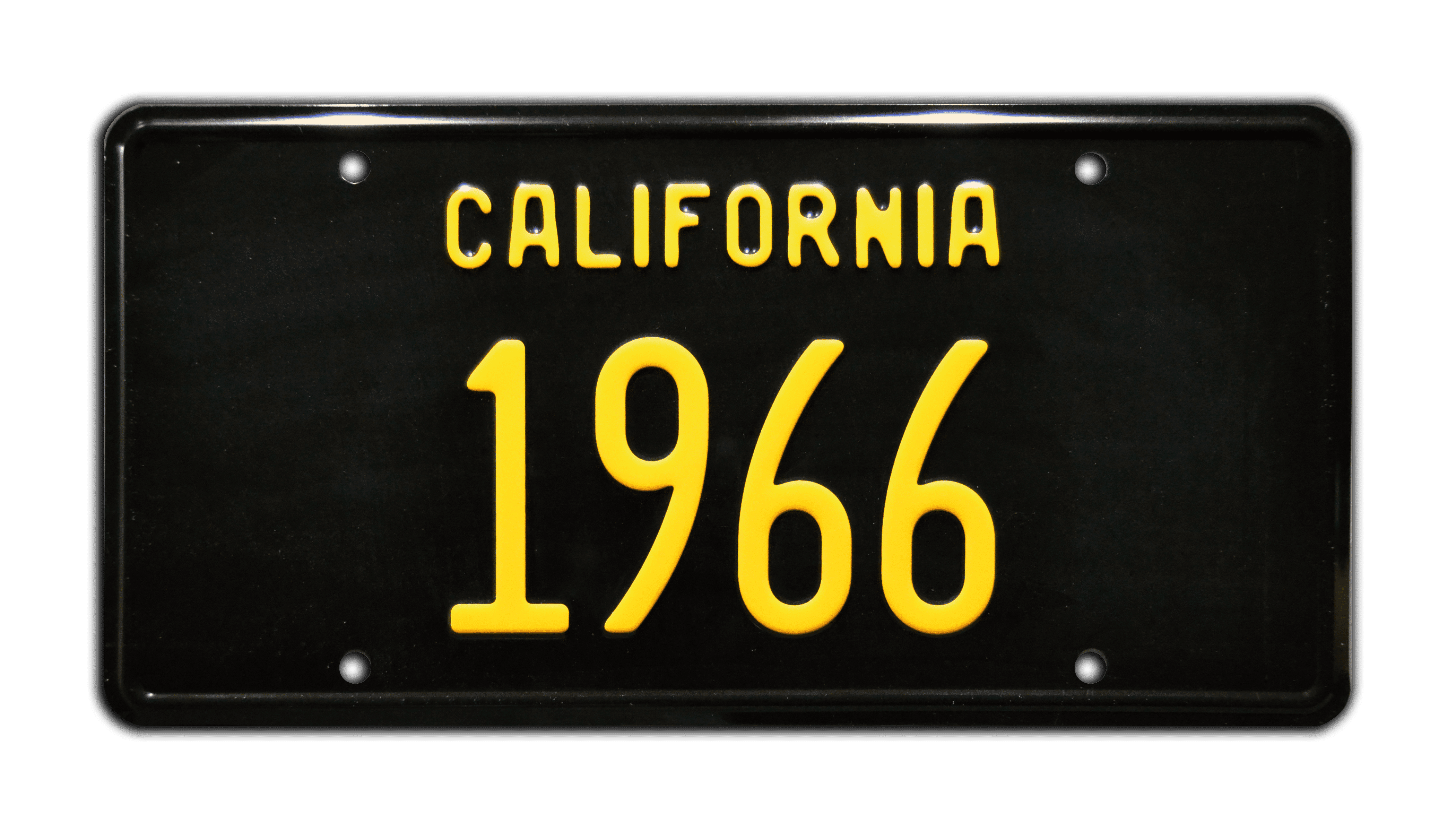 California Vintage Hot Rod | 1966 | Metal Stamped Vanity License Plate