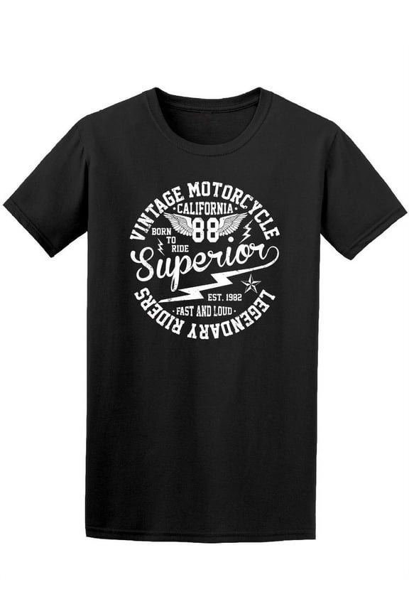 California Vintage Motorcycle T-Shirt Men -Image by Shutterstock, Male x-Large