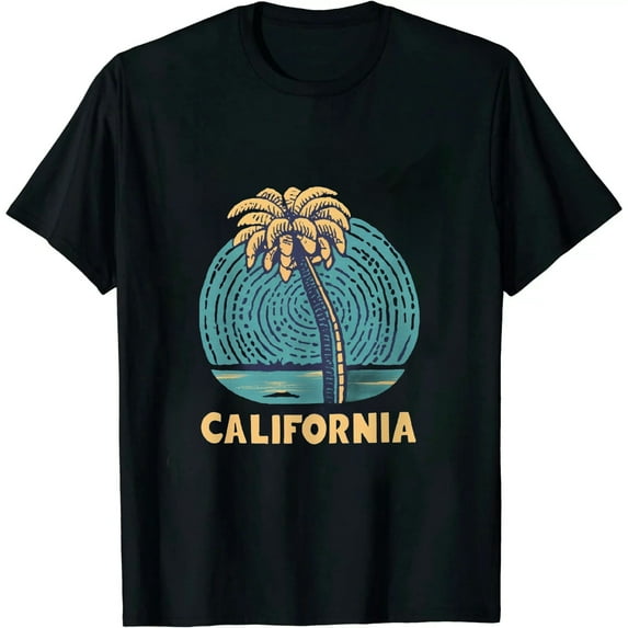 California Vintage T Shirt Retro 70s Throwback Tee Design 0174