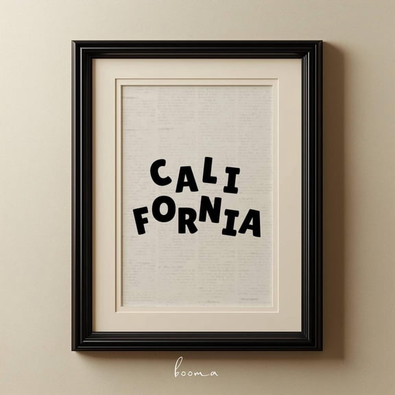 California Wall Art Vintage State Map Poster Coastal Home Decor Art, Unframed Paper Poster 8x10in