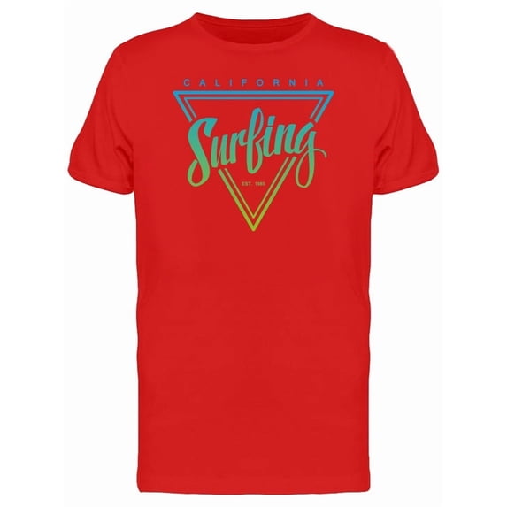 California Watercolor Surfing Tee Men's -Image by Shutterstock