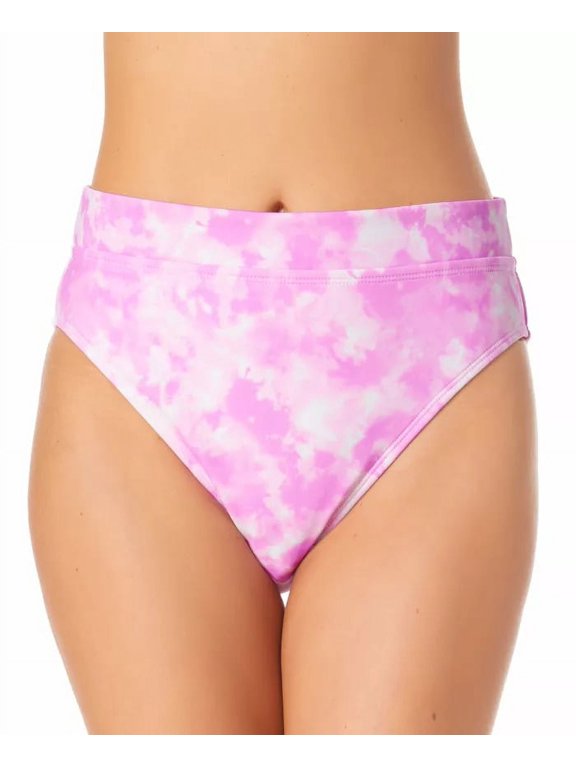 Juniors Pink Printed High-Waist Bikini Bottoms
