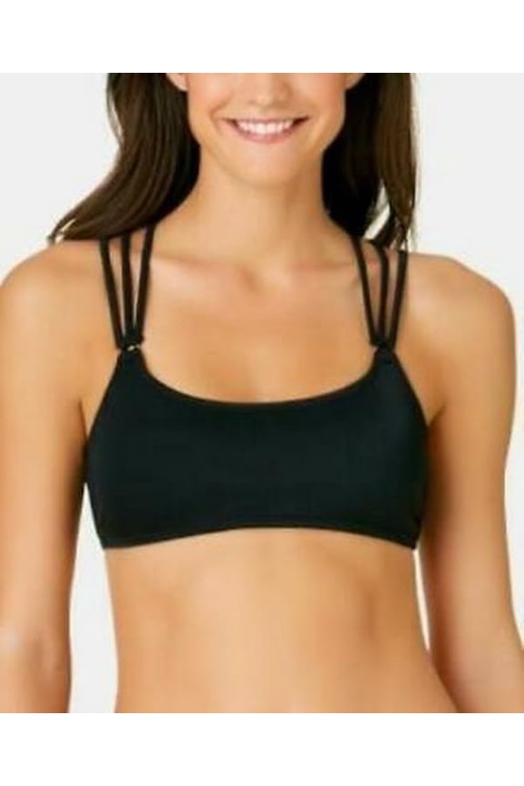 Juniors Ribbed Back Bralette Top, Size Small